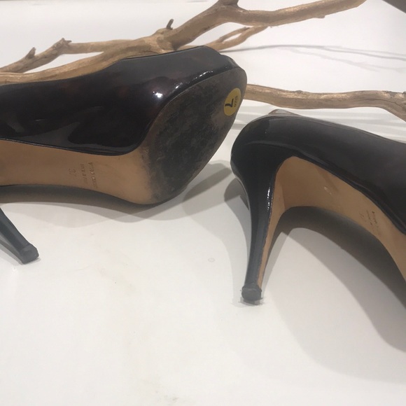 GIUSEPPE ZANOTTI tortoise glazed peep toe pump 7 - Picture 4 of 8